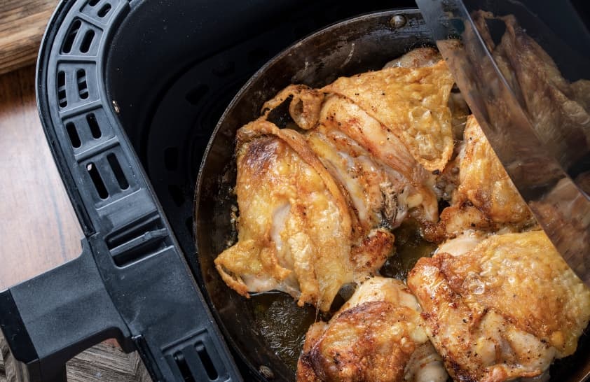 Can you put a metal pan in an air fryer