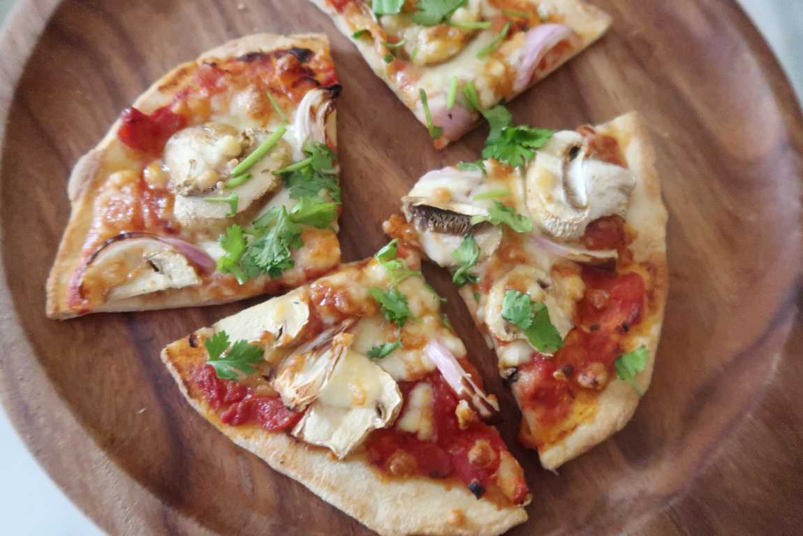 Air Fryer Tortilla Pizza- Quick and EASY!