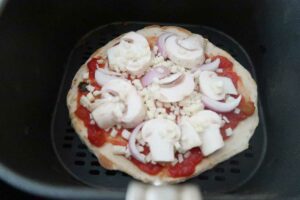 Air Frying the Tortilla Pizza