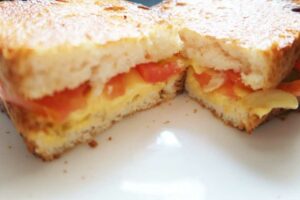 Air Fryer Sandwich Melt- Tomato and Cheese