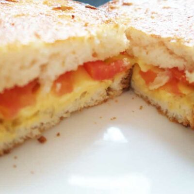 Air Fryer Sandwich Melt- Tomato and Cheese